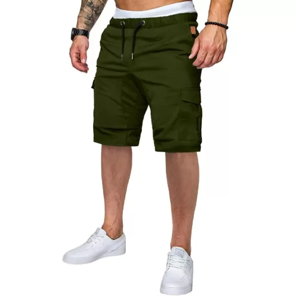JMIERR Mens Casual Cargo Shorts - Cotton Drawstring Stretch Summer Beach Shorts Twill Chino Short with 6 Pockets
