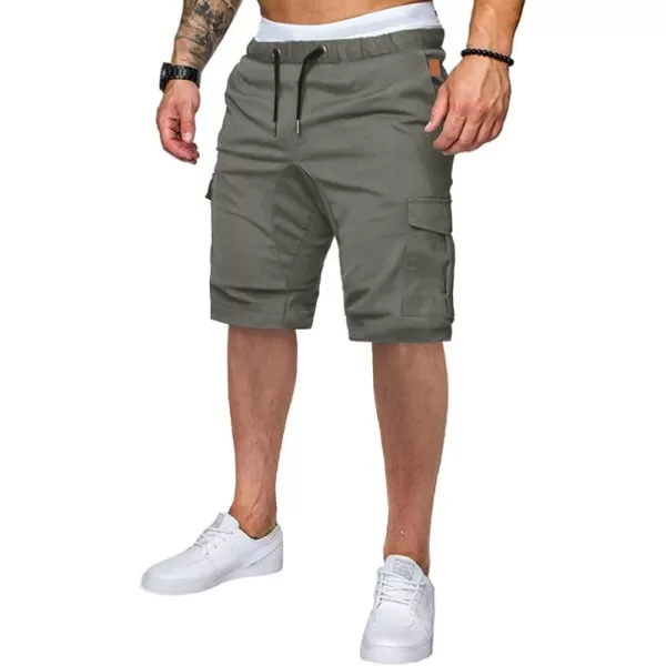 JMIERR Mens Casual Cargo Shorts - Cotton Drawstring Stretch Summer Beach Shorts Twill Chino Short with 6 Pockets