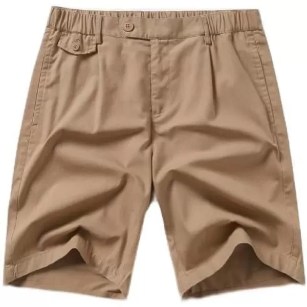JMIERR Mens Casual Cotton Linen Shorts Stretch Elastic Waistband Classic Fit Lightweight Summer Beach Short with Pockets