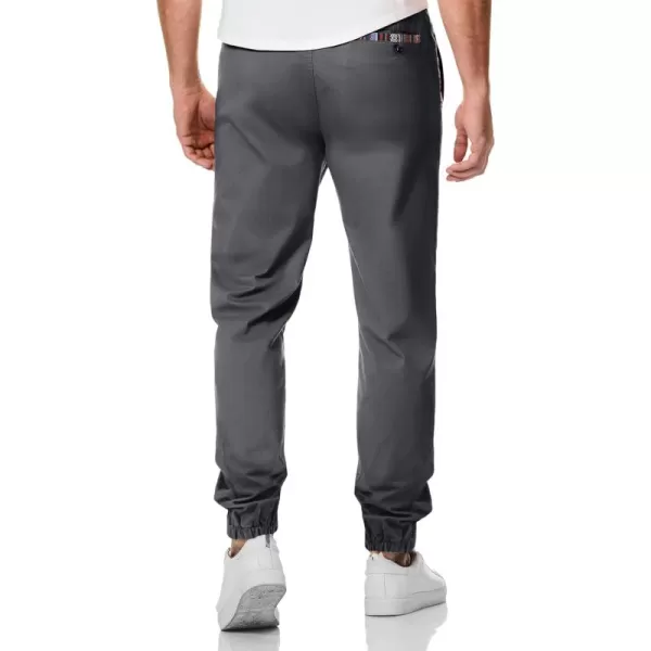 JMIERR Mens Casual Joggers Pants Cotton Drawstring Chino Hiking Pants Outdoor Twill Track Sweatpants with Pockets