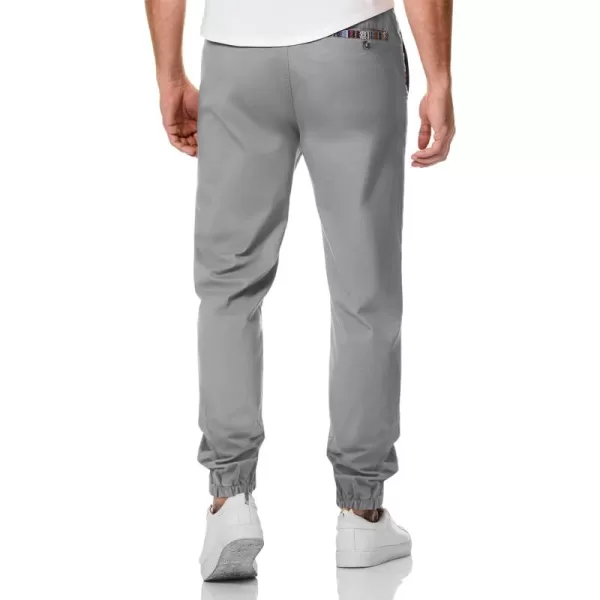 JMIERR Mens Casual Joggers Pants Cotton Drawstring Chino Hiking Pants Outdoor Twill Track Sweatpants with Pockets