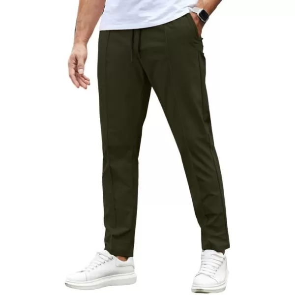 JMIERR Mens Casual Joggers Pants Stretch Drawstring Glof Slim-Fit Pants for Men Chino Hiking Gym Pant Sweatpants with Pockets