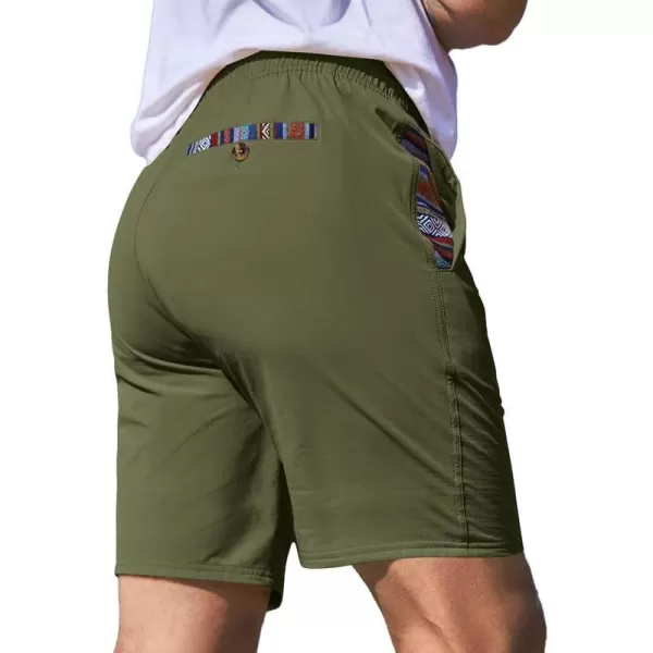 JMIERR Men's Casual Shorts 5"/ 7" Drawstring Summer Quick Dry Beach Stretch Waist Golf Athletic Gym Short