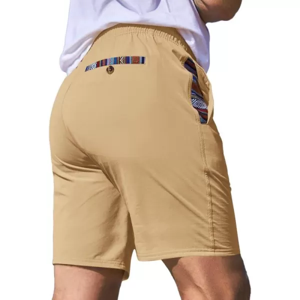 JMIERR Men's Casual Shorts 5"/ 7" Drawstring Summer Quick Dry Beach Stretch Waist Golf Athletic Gym Short