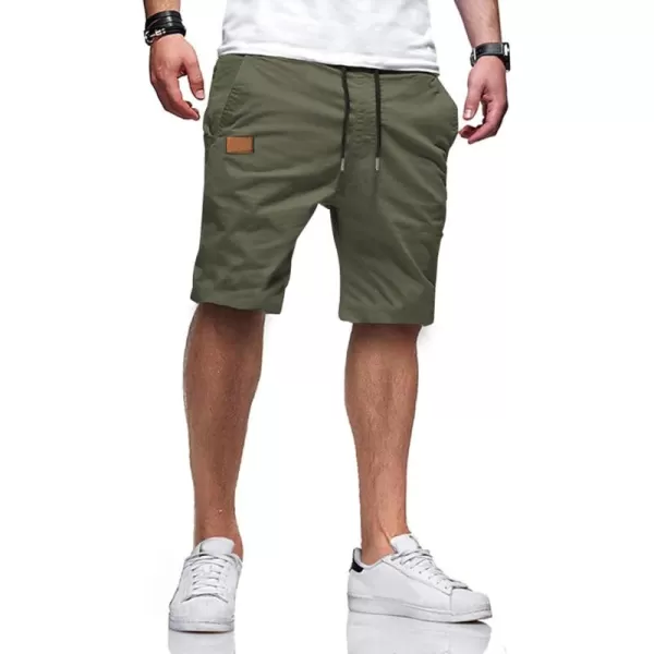 JMIERR Mens Casual Shorts - Cotton Drawstring Summer Beach Stretch Twill Chino Golf Shorts