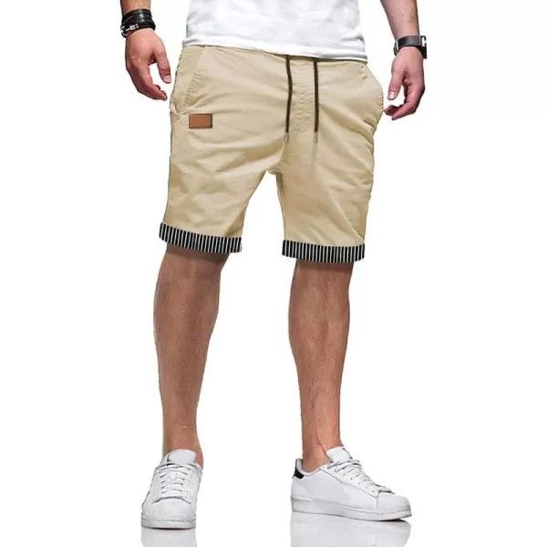 JMIERR Mens Casual Shorts - Cotton Drawstring Summer Beach Stretch Twill Chino Golf Shorts