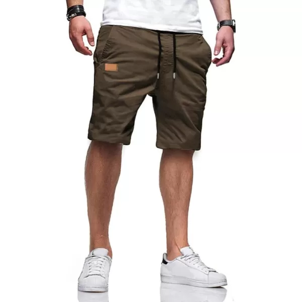 JMIERR Mens Casual Shorts - Cotton Drawstring Summer Beach Stretch Twill Chino Golf Shorts