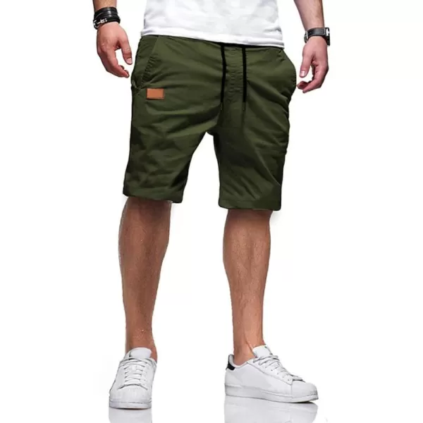 JMIERR Mens Casual Shorts - Cotton Drawstring Summer Beach Stretch Twill Chino Golf Shorts