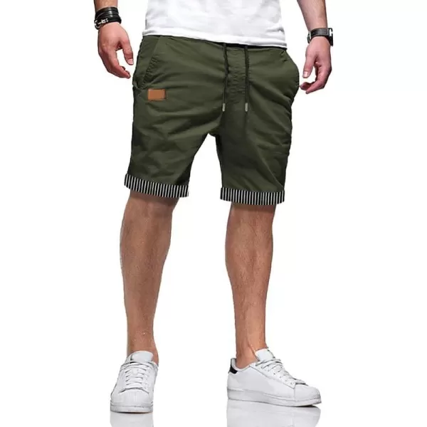 JMIERR Mens Casual Shorts - Cotton Drawstring Summer Beach Stretch Twill Chino Golf Shorts