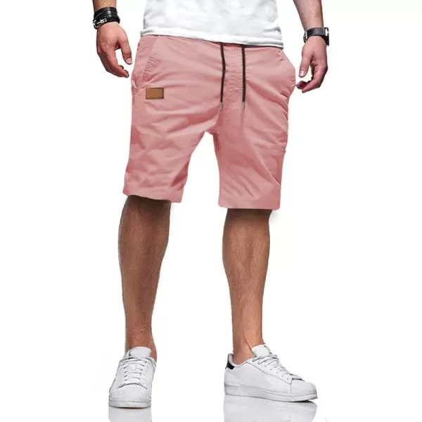 JMIERR Mens Casual Shorts - Cotton Drawstring Summer Beach Stretch Twill Chino Golf Shorts