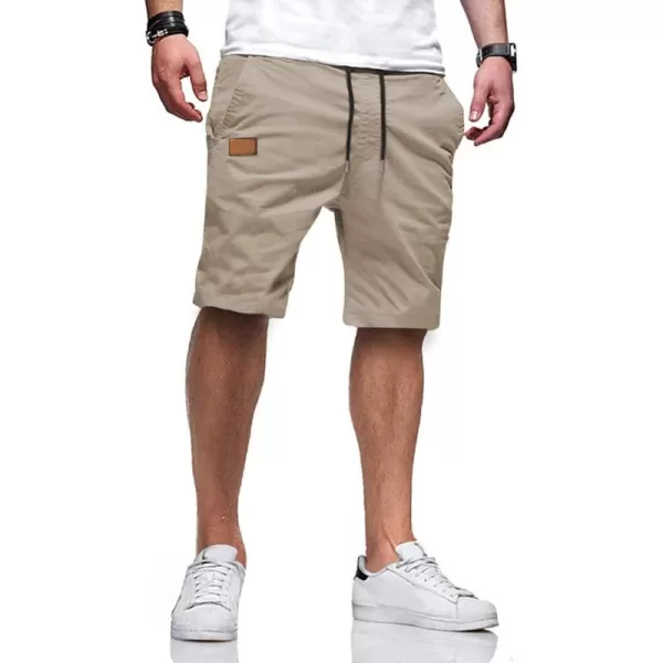 JMIERR Mens Casual Shorts - Cotton Drawstring Summer Beach Stretch Twill Chino Golf Shorts