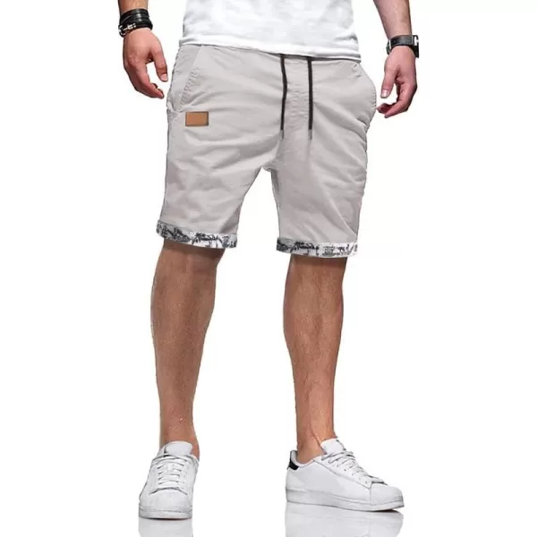 JMIERR Mens Casual Shorts - Cotton Drawstring Summer Beach Stretch Twill Chino Golf Shorts