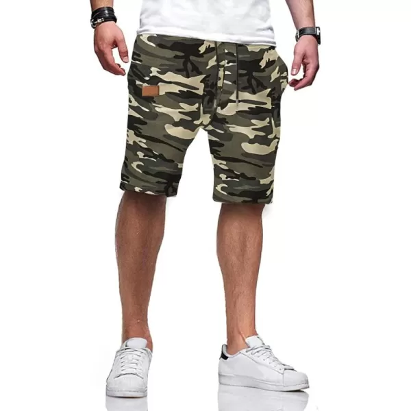 JMIERR Mens Casual Shorts - Cotton Drawstring Summer Beach Stretch Twill Chino Golf Shorts