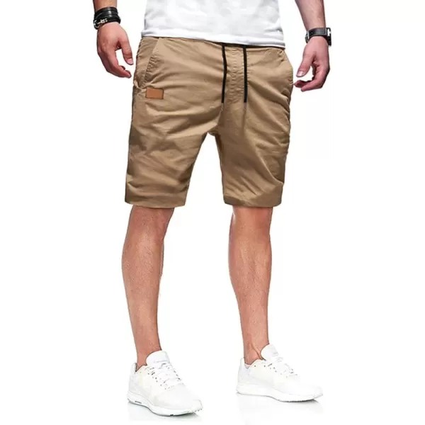 JMIERR Mens Casual Shorts - Cotton Drawstring Summer Beach Stretch Twill Chino Golf Shorts