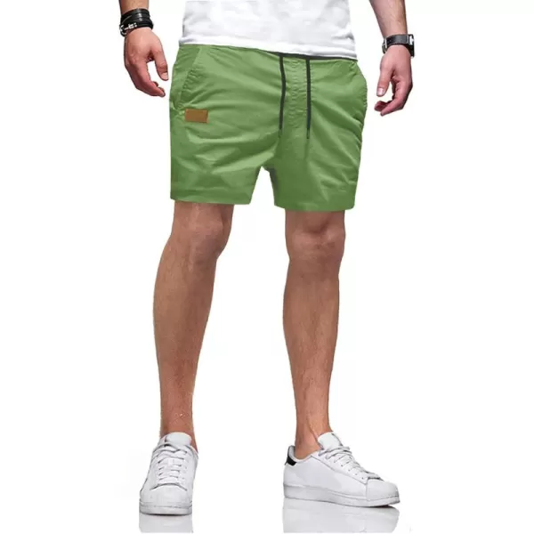 JMIERR Mens Casual Shorts - Cotton Drawstring Summer Beach Stretch Twill Chino Golf Shorts with Pockets