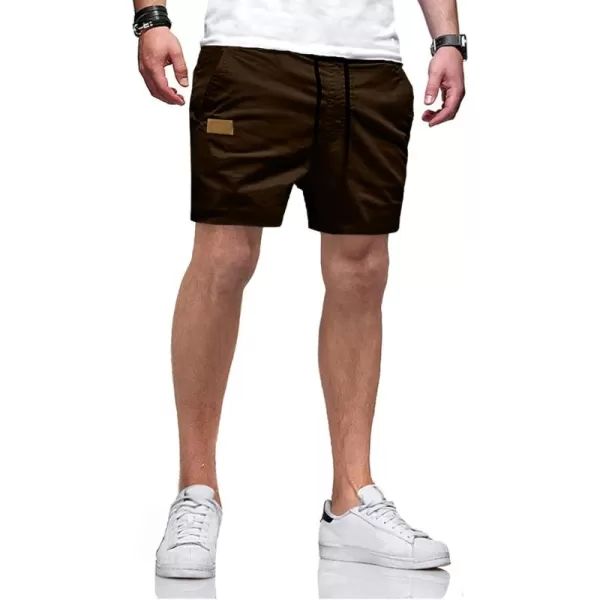 JMIERR Mens Casual Shorts - Cotton Drawstring Summer Beach Stretch Twill Chino Golf Shorts with Pockets