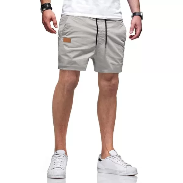 JMIERR Mens Casual Shorts - Cotton Drawstring Summer Beach Stretch Twill Chino Golf Shorts with Pockets