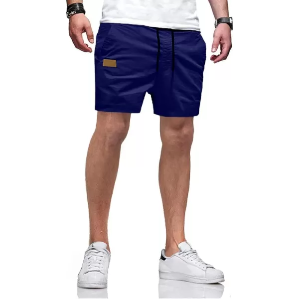 JMIERR Mens Casual Shorts - Cotton Drawstring Summer Beach Stretch Twill Chino Golf Shorts with Pockets