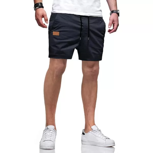JMIERR Mens Casual Shorts - Cotton Drawstring Summer Beach Stretch Twill Chino Golf Shorts with Pockets