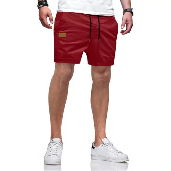 JMIERR Mens Casual Shorts - Cotton Drawstring Summer Beach Stretch Twill Chino Golf Shorts with Pockets