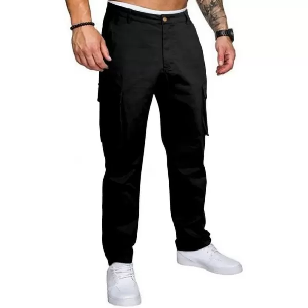 JMIERR Mens Casual Twill Cargo Pants Cotton Chino Fall Pants for Men Tapered Stretch Pants Hiking Pants with 6 Pockets