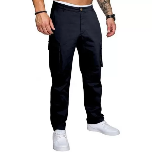 JMIERR Mens Casual Twill Cargo Pants Cotton Chino Fall Pants for Men Tapered Stretch Pants Hiking Pants with 6 Pockets