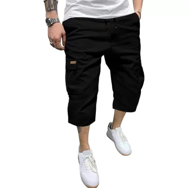 JMIERR Mens Casual Twill Cargo Shorts Cotton Drawstring Classic Cargo Stretch Short with 6 Pockets