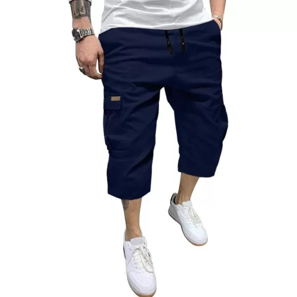 JMIERR Mens Casual Twill Cargo Shorts Cotton Drawstring Classic Cargo Stretch Short with 6 Pockets
