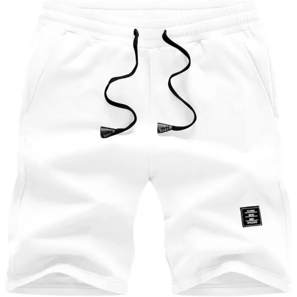 JMIERR Mens Cotton Sweat Shorts with 3 Pockets Workout Lounge Jogger Athletic Shorts 7 inch Inseam Running Shorts