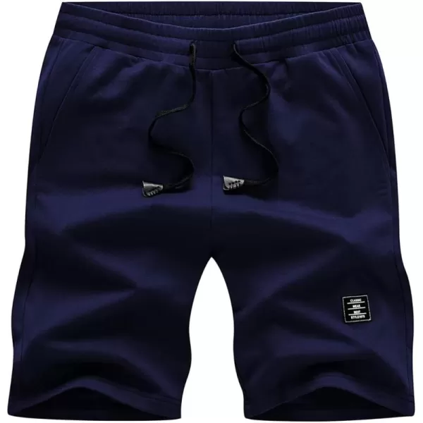 JMIERR Mens Cotton Sweat Shorts with 3 Pockets Workout Lounge Jogger Athletic Shorts 7 inch Inseam Running Shorts