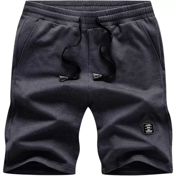JMIERR Mens Cotton Sweat Shorts with 3 Pockets Workout Lounge Jogger Athletic Shorts 7 inch Inseam Running Shorts