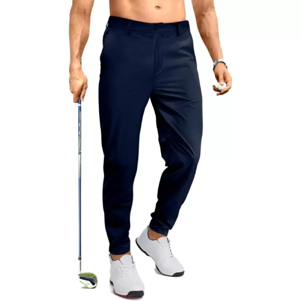 JMIERR Men's Golf Pants - Casual Stretch Slim Fit Joggers Pants Hiking Travel Work Flex Dress Pants