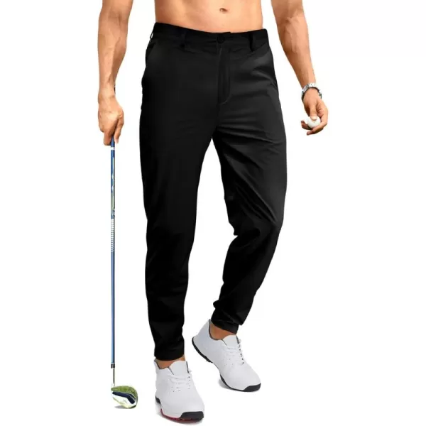 JMIERR Men's Golf Pants - Casual Stretch Slim Fit Joggers Pants Hiking Travel Work Flex Dress Pants