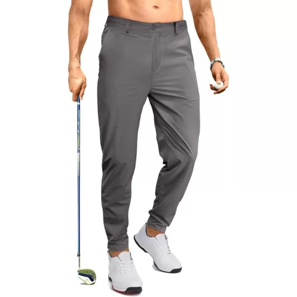 JMIERR Men's Golf Pants - Casual Stretch Slim Fit Joggers Pants Hiking Travel Work Flex Dress Pants
