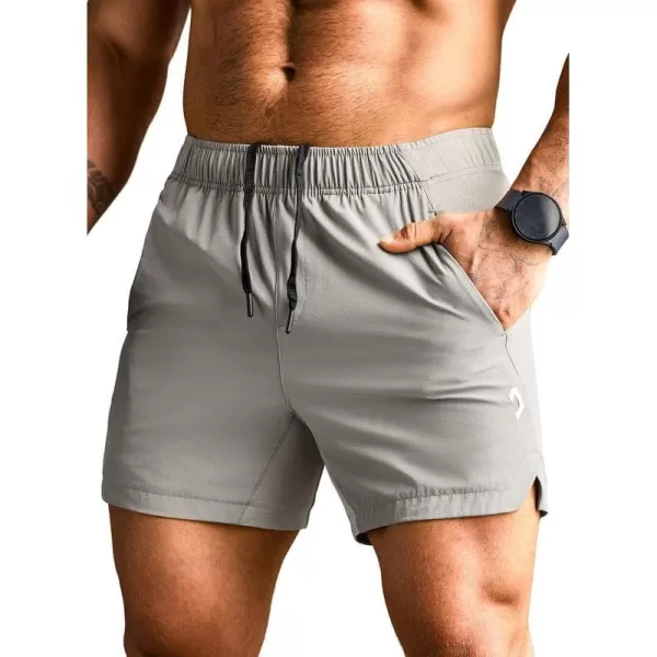 JMIERR Men's Gym Shorts Linerless 5" Quick Dry Workout Running Shorts with Zip Pockets Sports Athletic Shorts