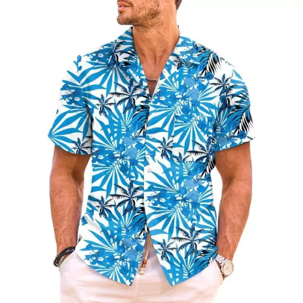 JMIERR Men's Hawaiian Shirt Short Sleeve Beach Shirts for Men Floral Casual Button Down Shirts Tropical Holiday Shirts