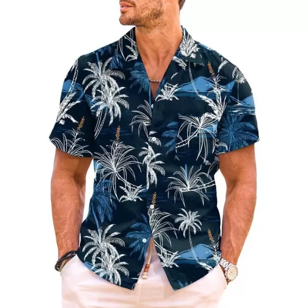 JMIERR Men's Hawaiian Shirt Short Sleeve Beach Shirts for Men Floral Casual Button Down Shirts Tropical Holiday Shirts