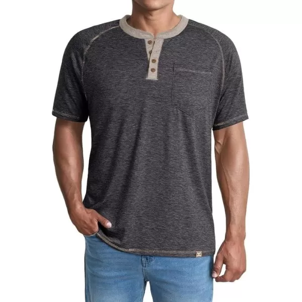 JMIERR Men's Henley Short Sleeve T-Shirt Cotton Casual Shirts with Pockets