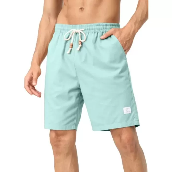 JMIERR Men's Linen Shorts Casual Elastic Waist Drawstring Lightweight Summer Beach Golf Shorts with Pockets