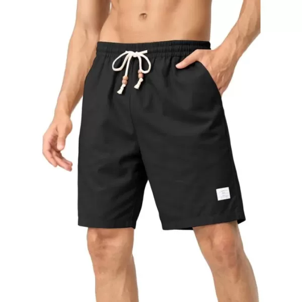 JMIERR Men's Linen Shorts Casual Elastic Waist Drawstring Lightweight Summer Beach Golf Shorts with Pockets