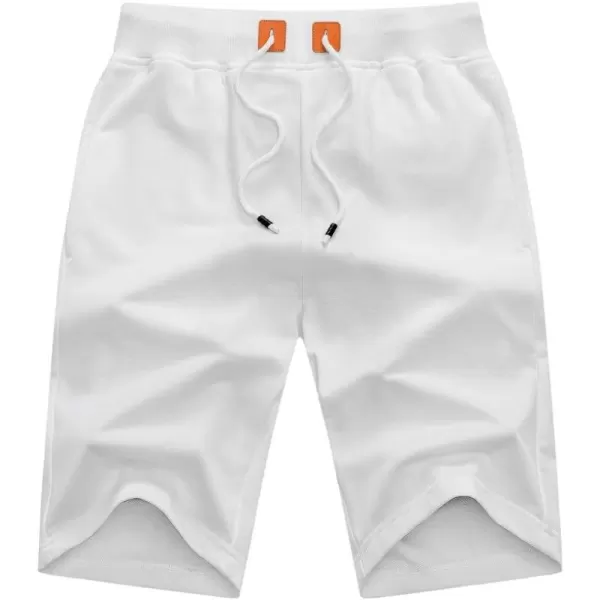 JMIERR Men's Shorts Casual Summer Cotton Drawstring Pockets Elastic Waist Shorts