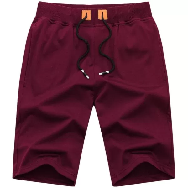 JMIERR Men's Shorts Casual Summer Cotton Drawstring Pockets Elastic Waist Shorts