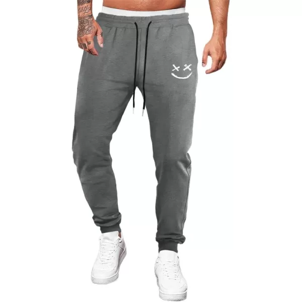 JMIERR Mens Sweatpants Tapered Gym Running Workout Pants Athletic Drawstring Joggers with Pockets