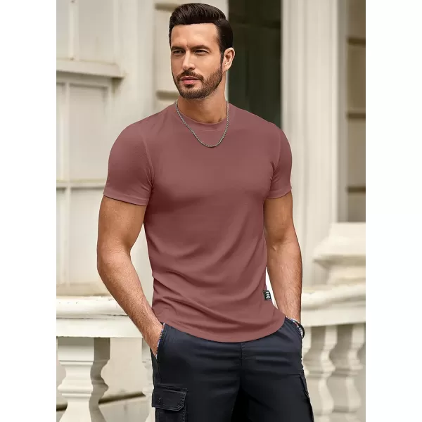 JMIERR Mens Muscle Slim T Shirt Crewneck Longline Henley Shirt Gym Workout Athletic Tee Shirts