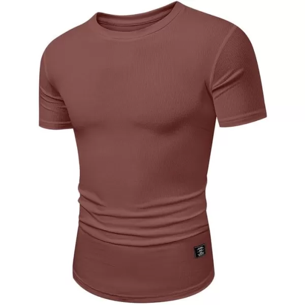JMIERR Mens Muscle Slim T Shirt Crewneck Longline Henley Shirt Gym Workout Athletic Tee Shirts
