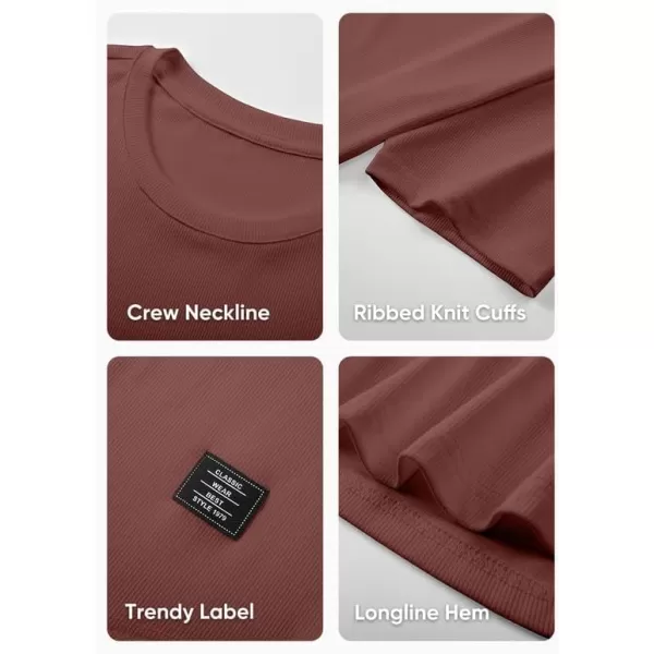 JMIERR Mens Muscle Slim T Shirt Crewneck Longline Henley Shirt Gym Workout Athletic Tee Shirts
