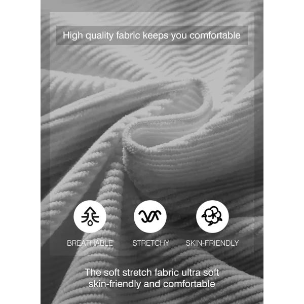 JMIERR Men's Corduroy Shorts Casual Elastic Waist Drawstring Lightweight Summer Beach Shorts