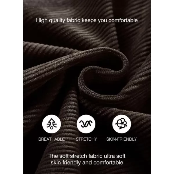 JMIERR Men's Corduroy Shorts Casual Elastic Waist Drawstring Lightweight Summer Beach Shorts