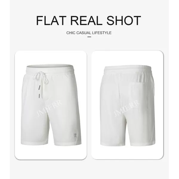 JMIERR Men's Corduroy Shorts Casual Elastic Waist Drawstring Lightweight Summer Beach Shorts