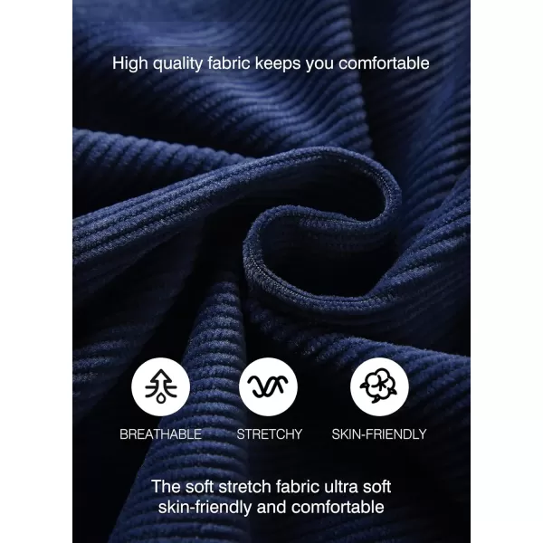 JMIERR Men's Corduroy Shorts Casual Elastic Waist Drawstring Lightweight Summer Beach Shorts